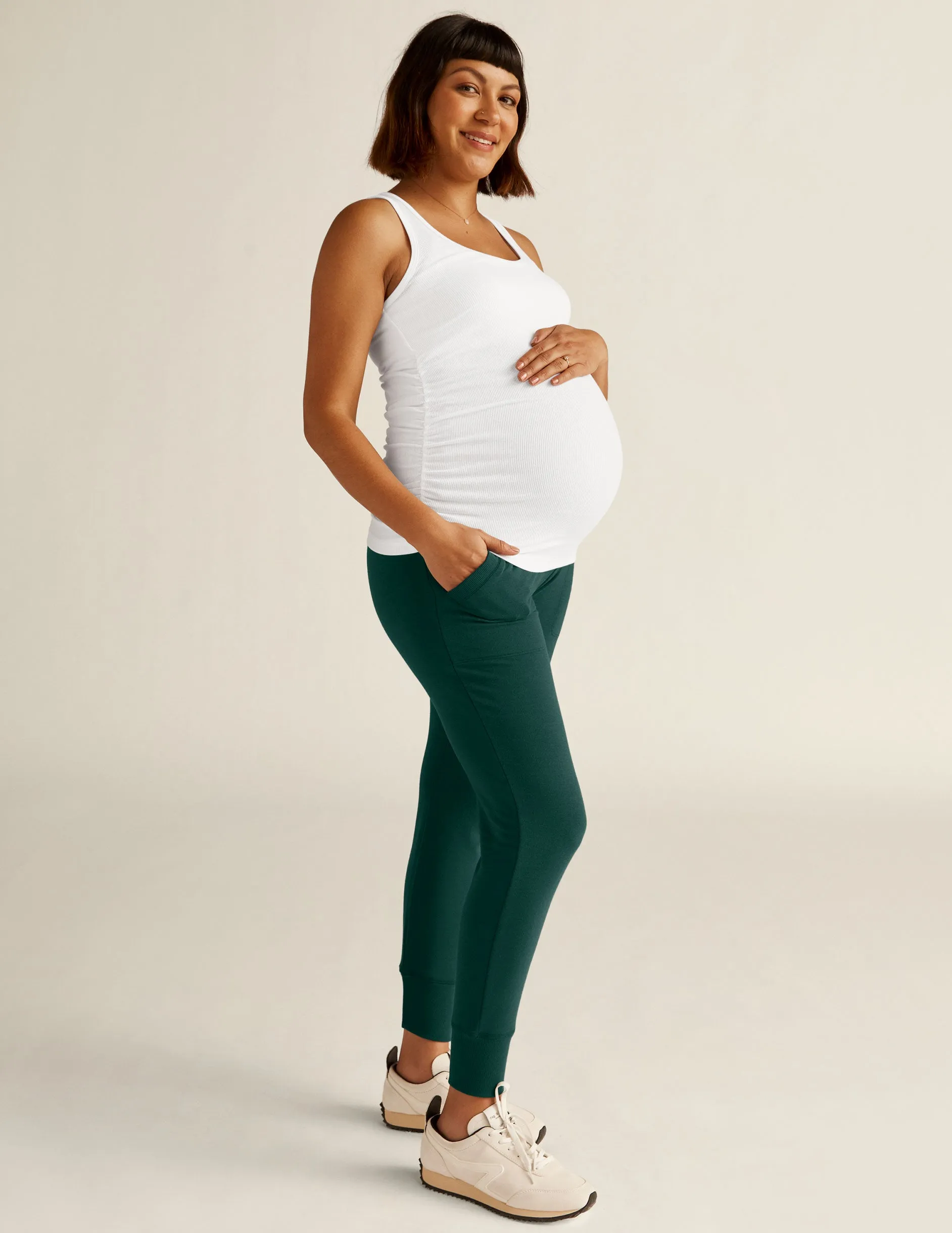 Cozy Fleece Grow Together Fold Over Maternity Sweatpants