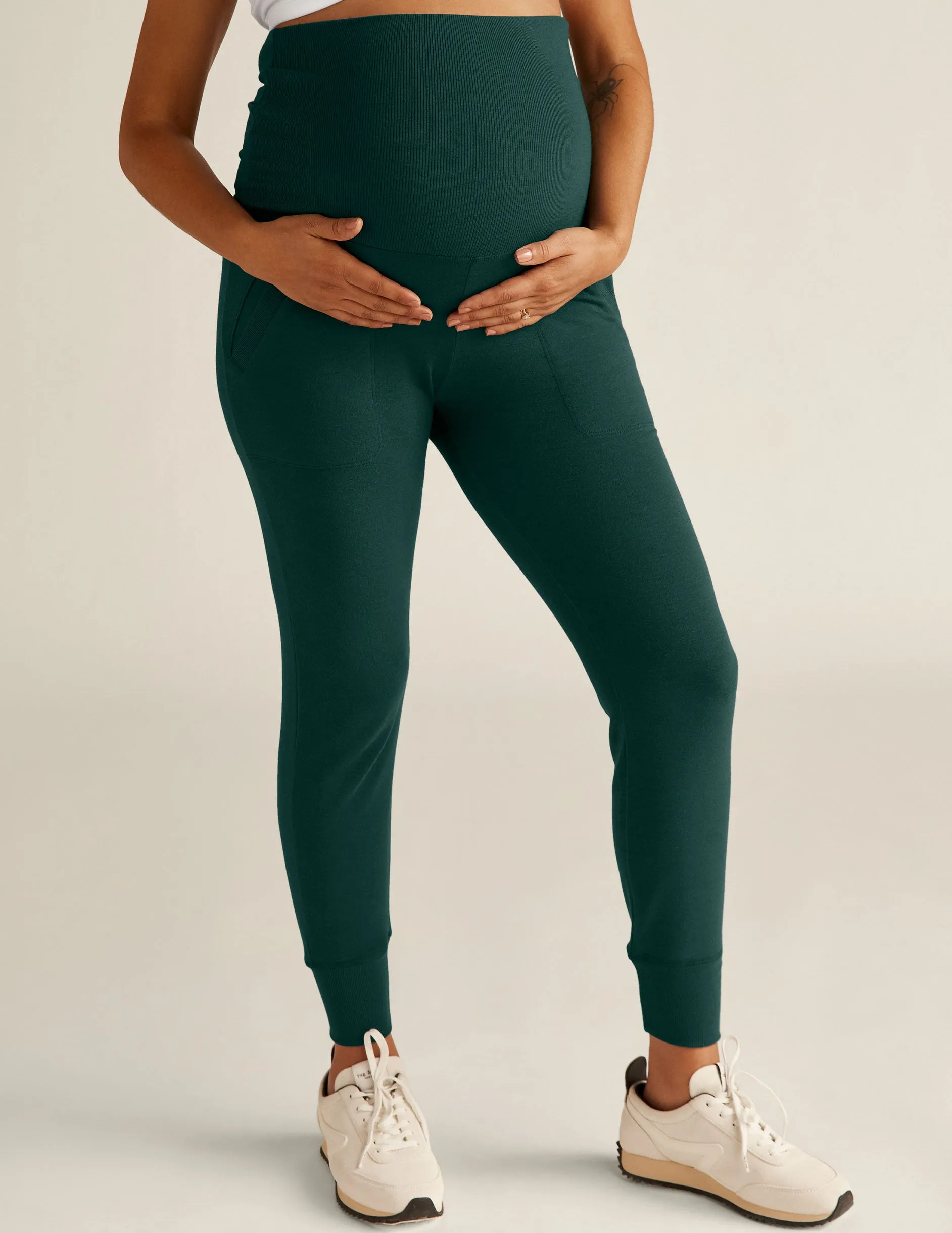 Cozy Fleece Grow Together Fold Over Maternity Sweatpants