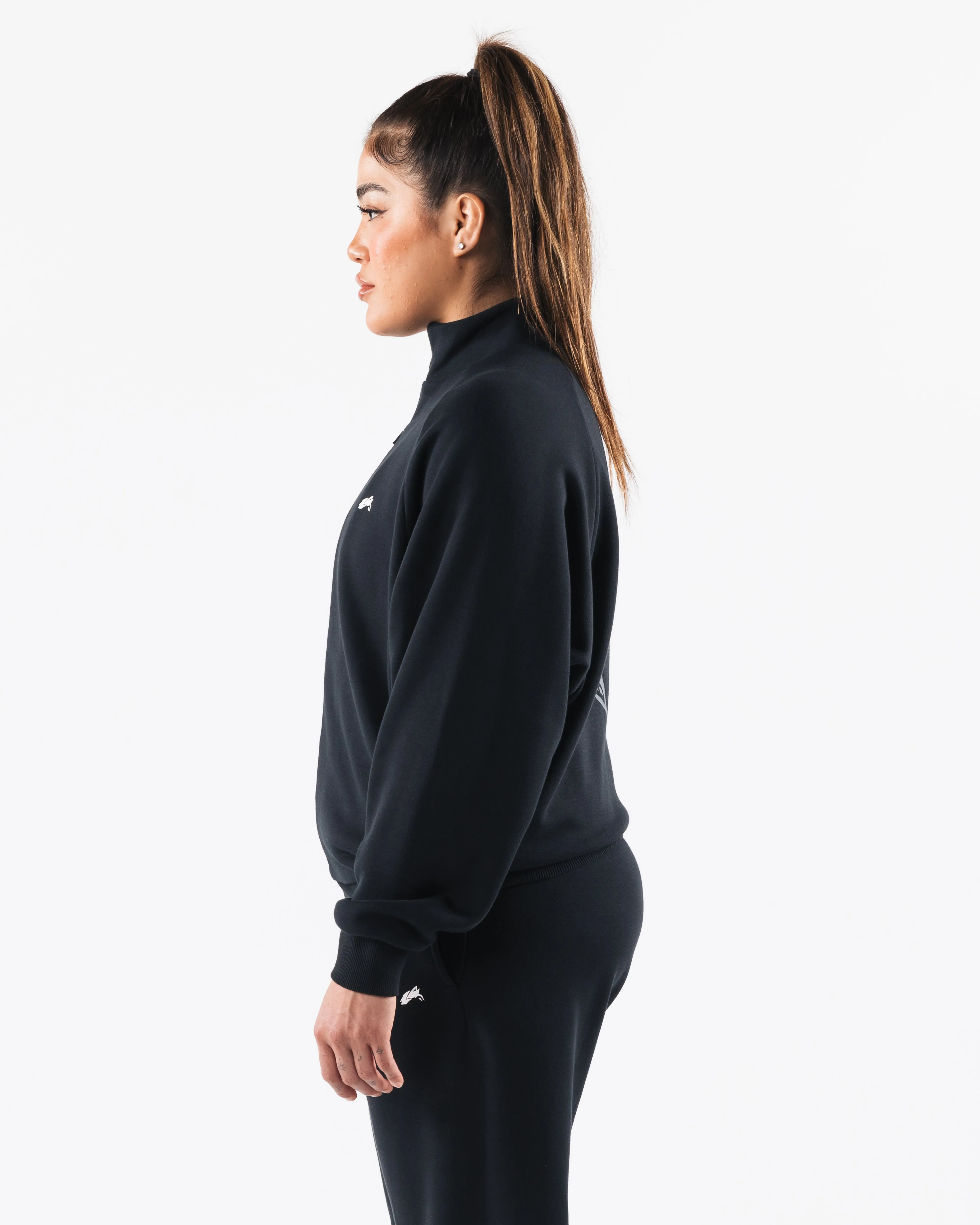 Crest Zip Up - Black