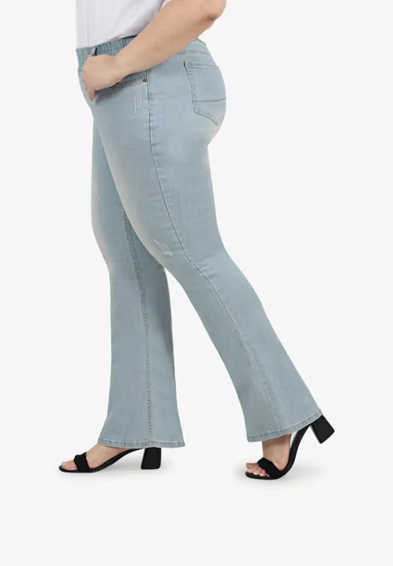 Danica Ultra Stretch Boot Cut Jeans - Light Blue