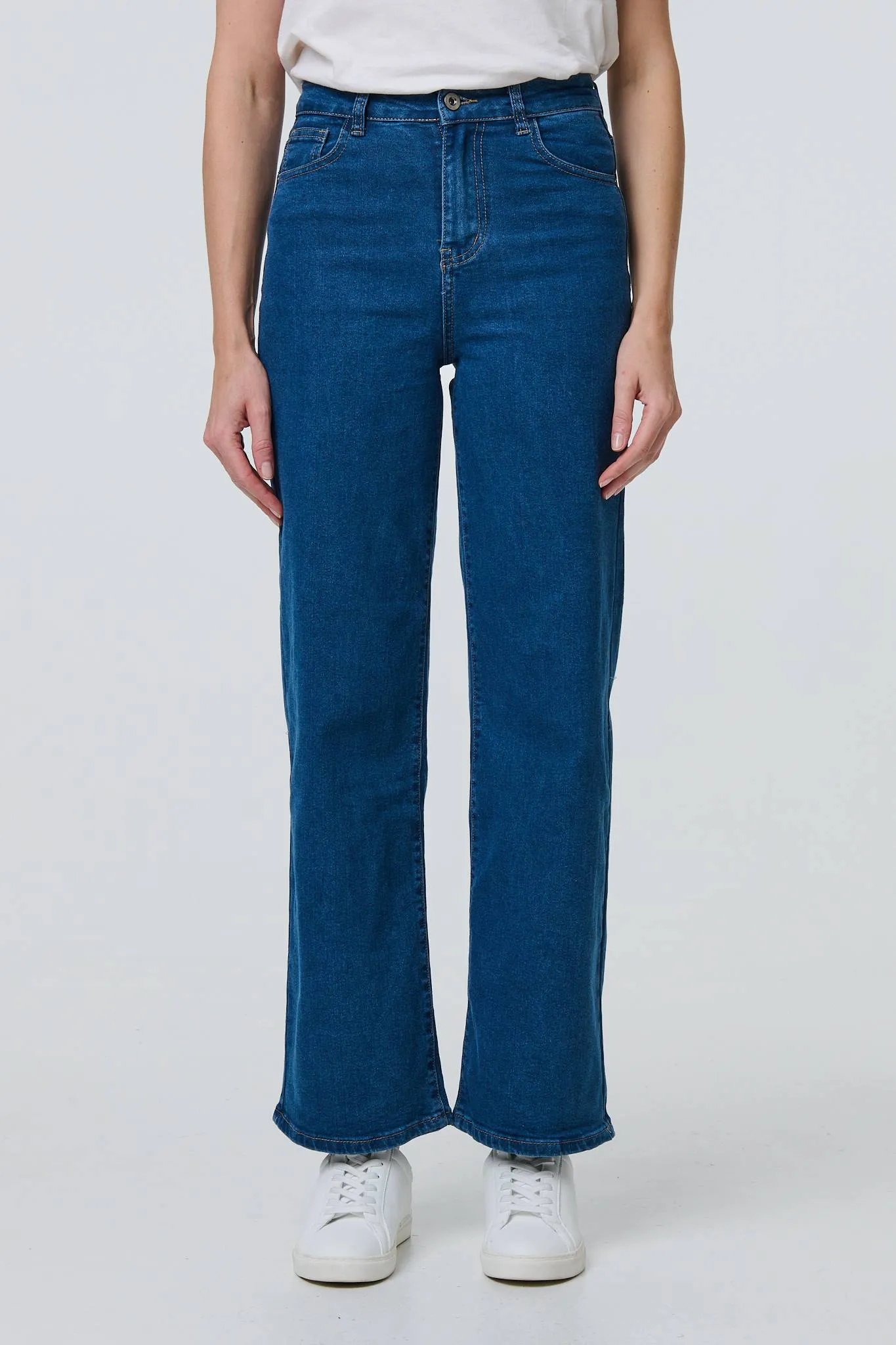 Denim High Waist Wide Leg Jeans