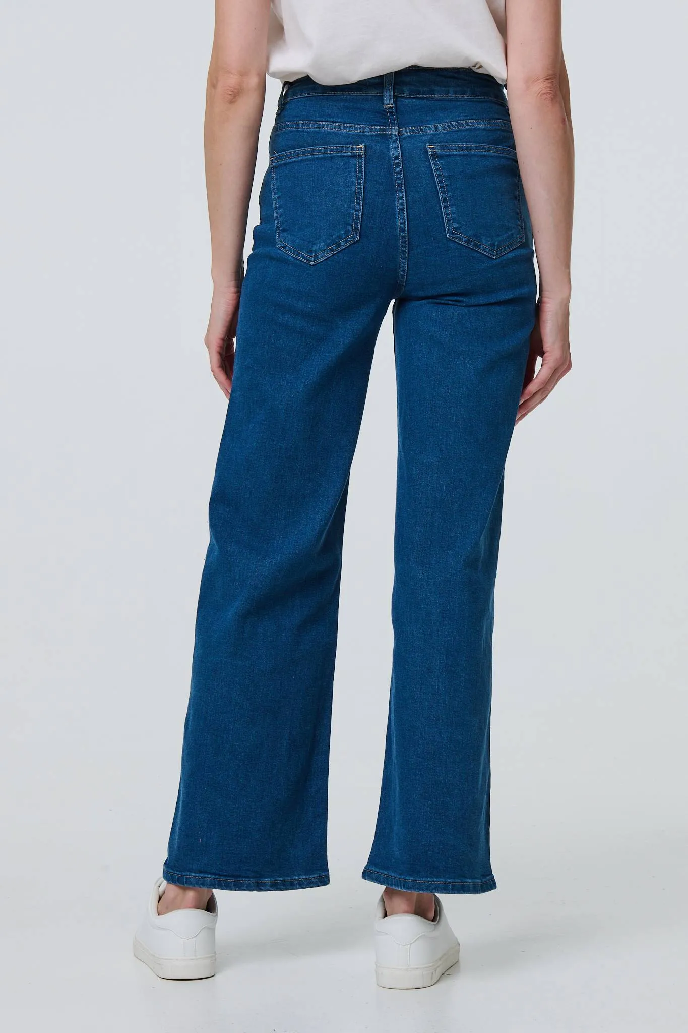 Denim High Waist Wide Leg Jeans