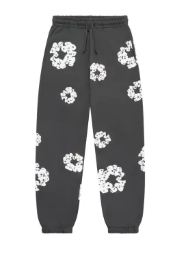 Denim Tears 'Black' Rhinestone Wreath Sweatpants