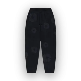 Denim Tears Mono Cotton Wreath Sweatpants Black