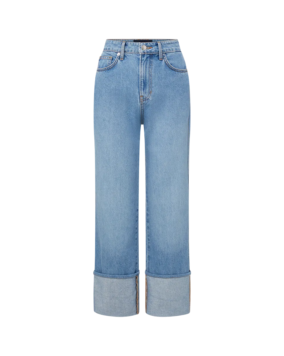 Dylan Cuffed Straight-Leg Jean