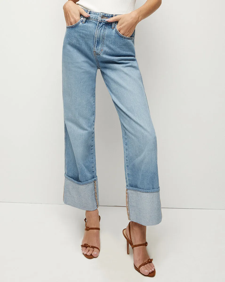 Dylan Cuffed Straight-Leg Jean