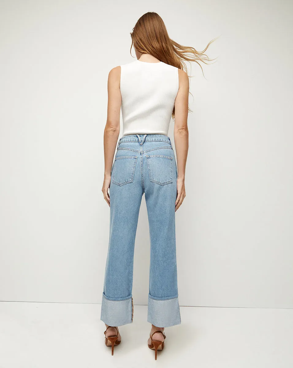 Dylan Cuffed Straight-Leg Jean