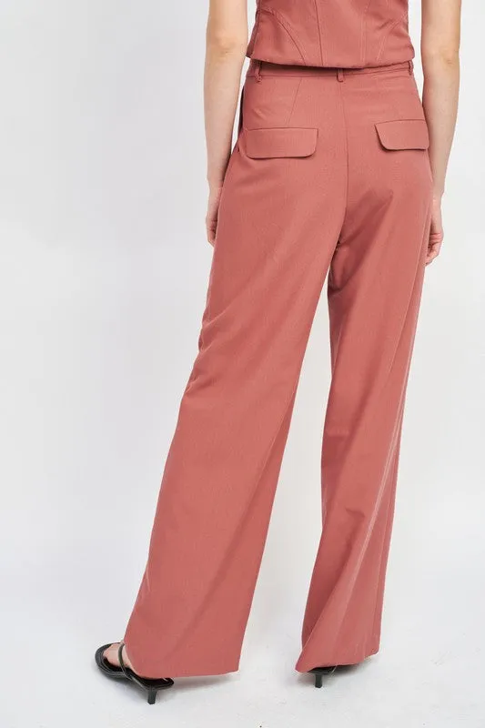 Emory Park ASYMMETRICAL LONG BELT TROUSERS