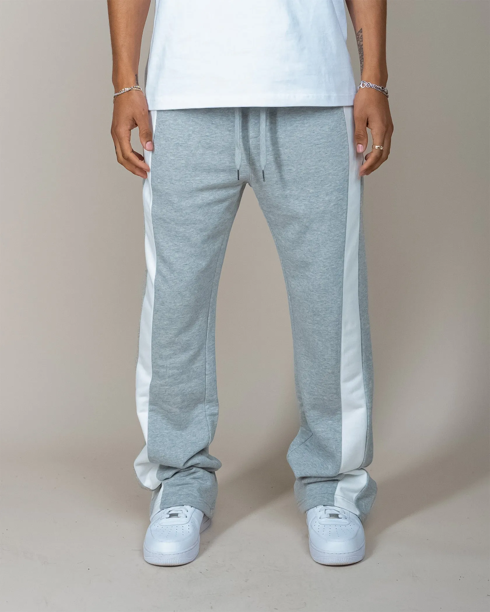 EPTM BARRY FLARE PANTS - HEATHER GREY