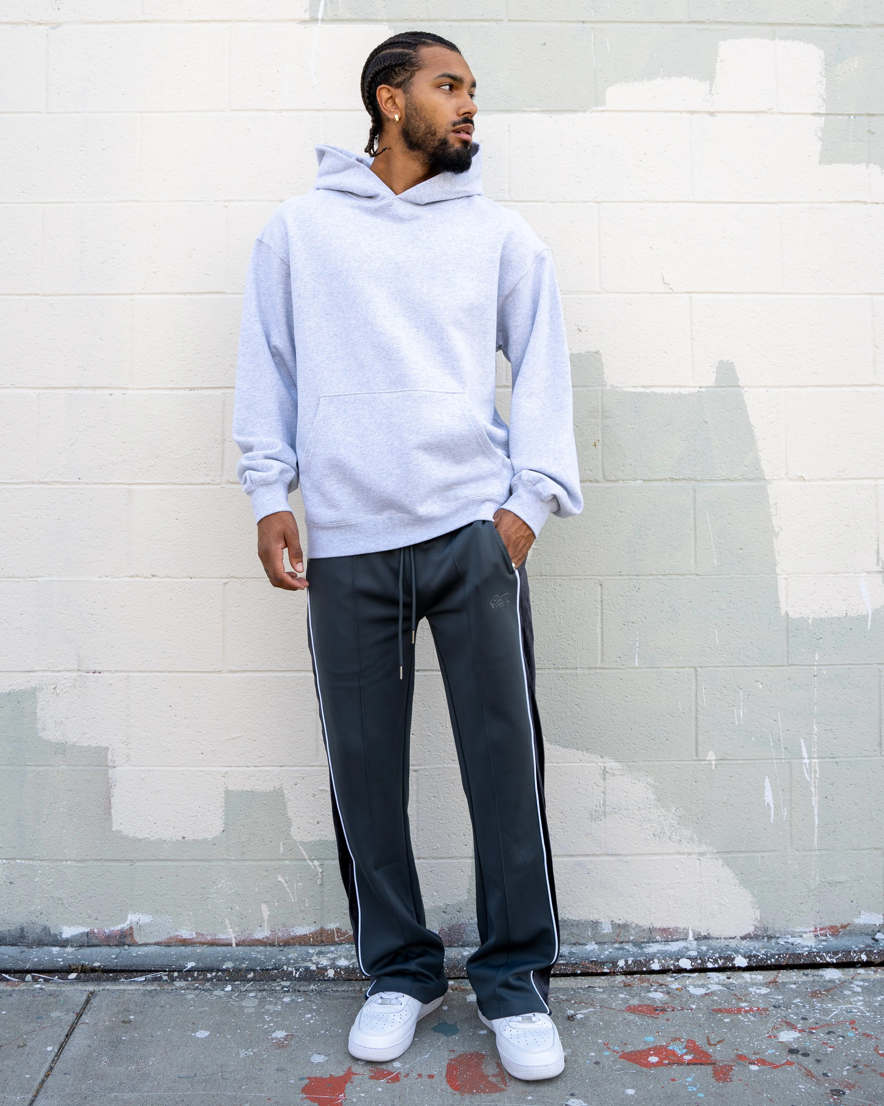 EPTM VELOUR PIPING TRACK PANTS - GREY