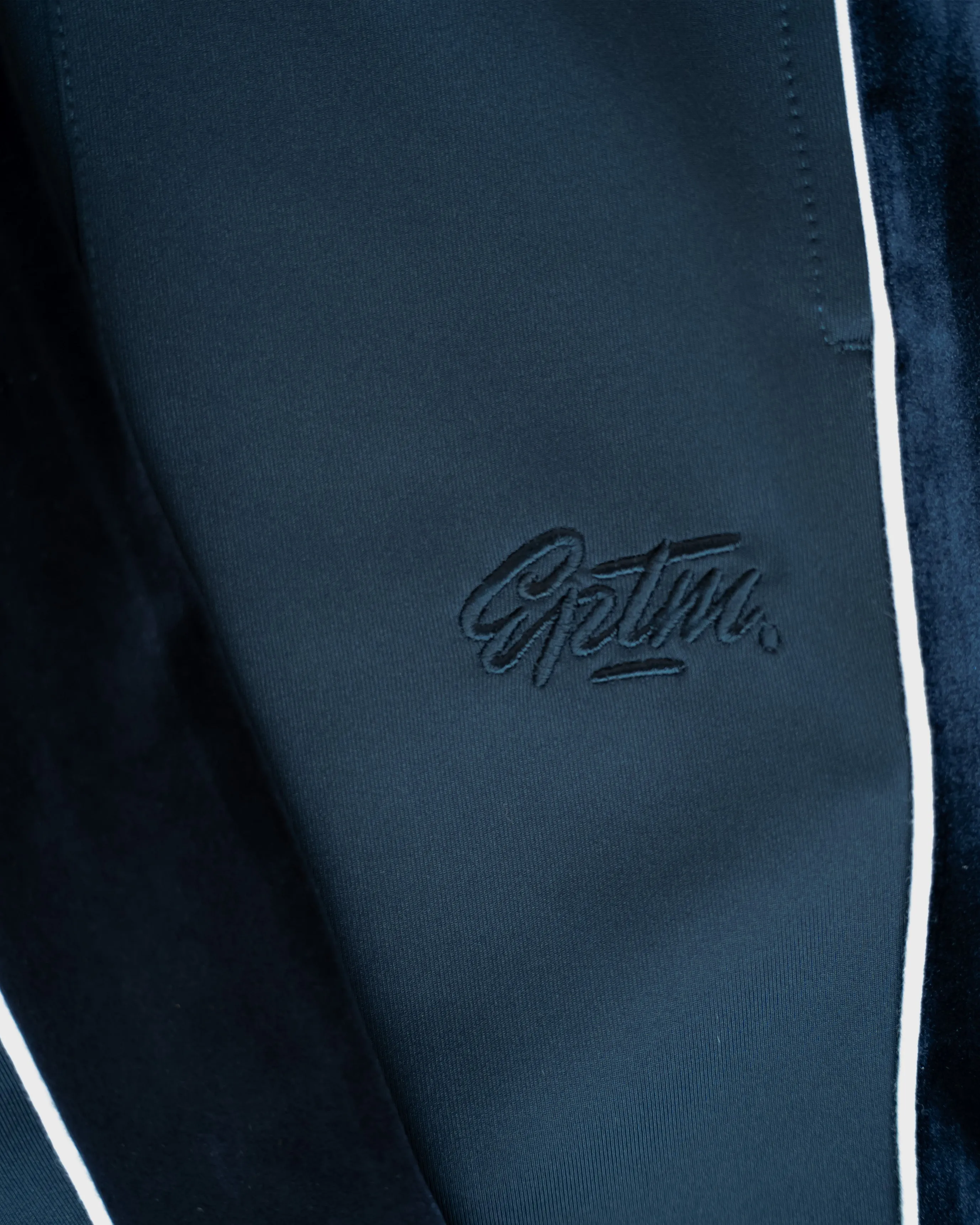 EPTM VELOUR PIPING TRACK PANTS - NAVY