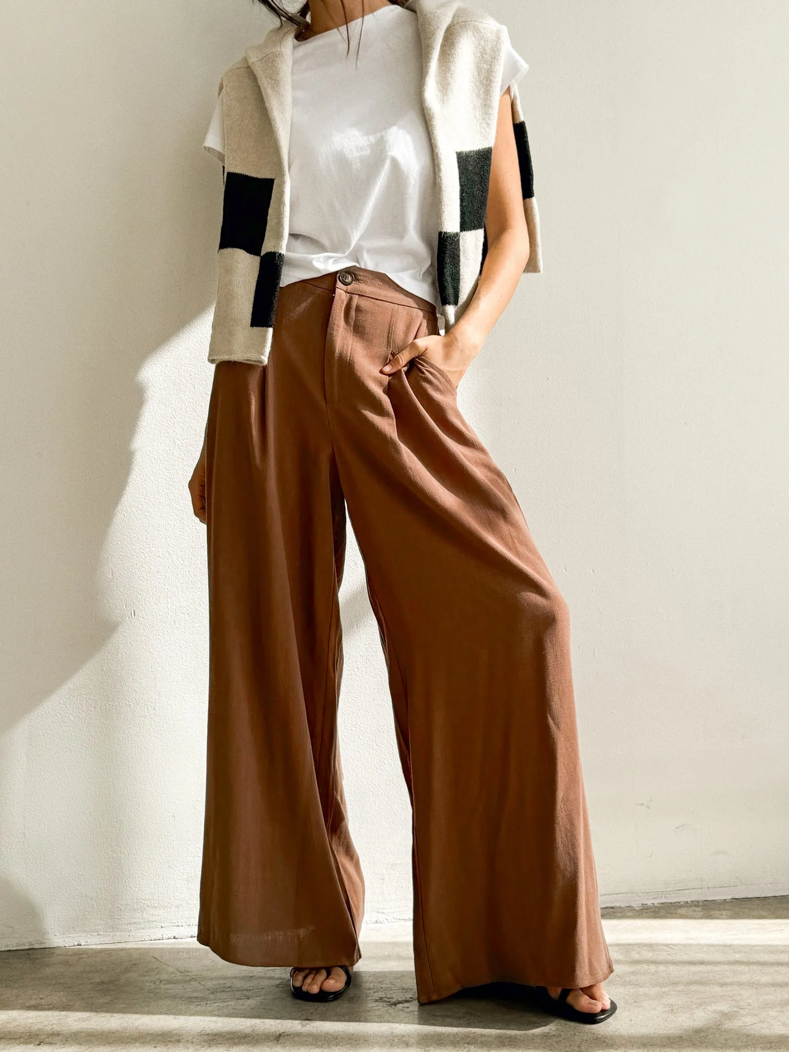 Espresso Front Pleated Pants