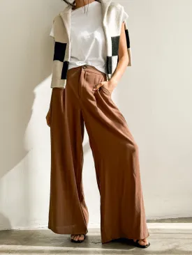 Espresso Front Pleated Pants