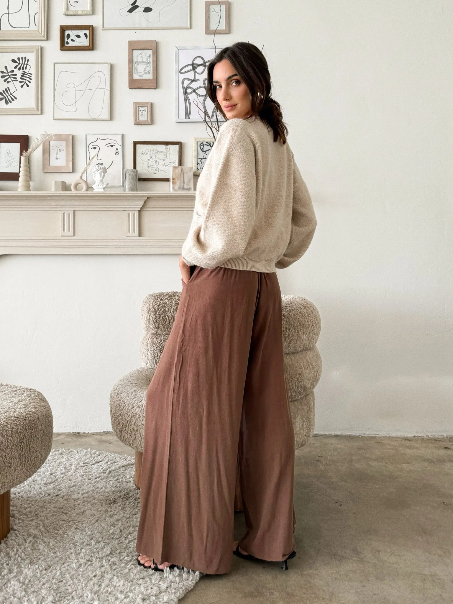 Espresso Front Pleated Pants