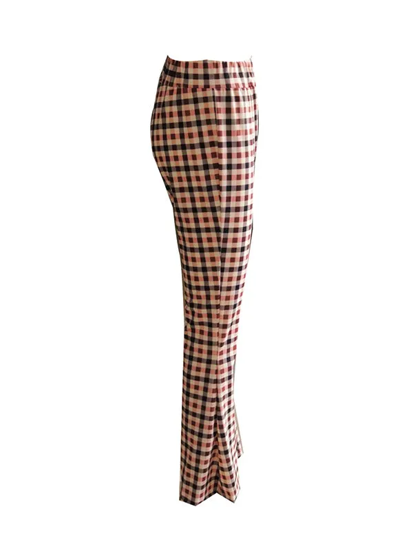 Flared Pants Plaid Pants Trousers