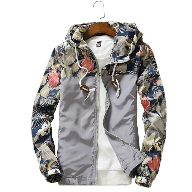 Floral Zip up Light Fall Jacket