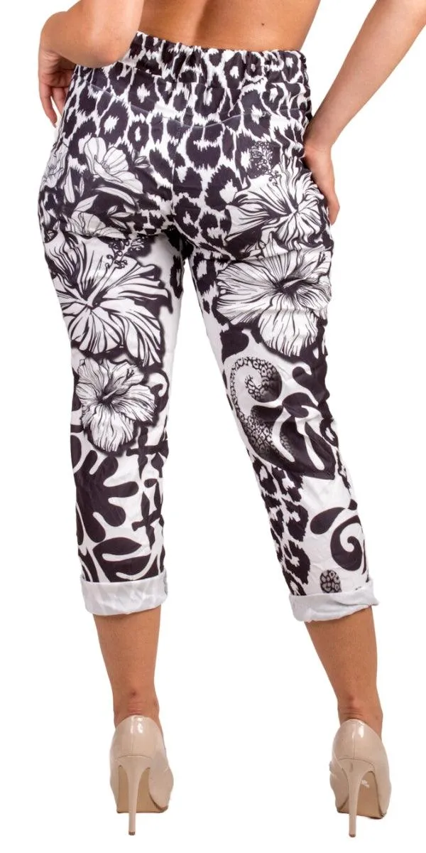 Geniviv Hibiscus Print Pant