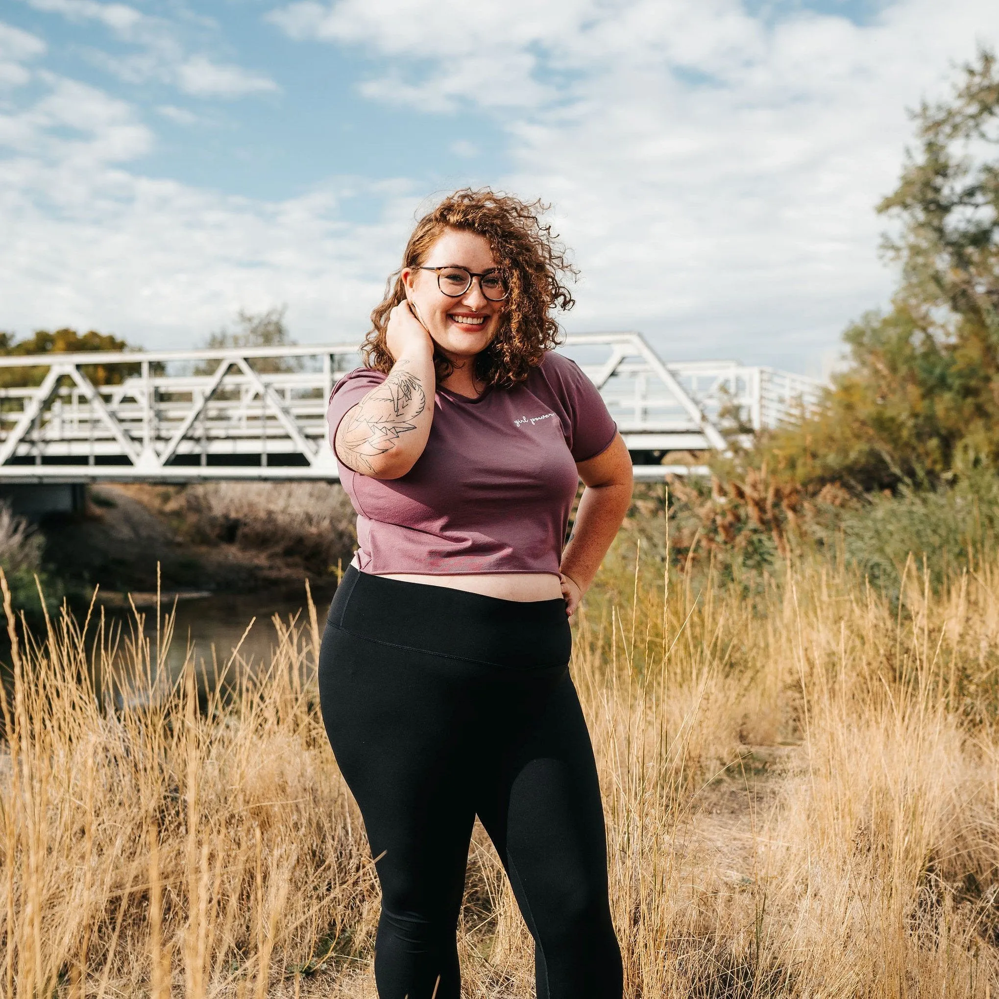 Girl Power Crop Top - Purple