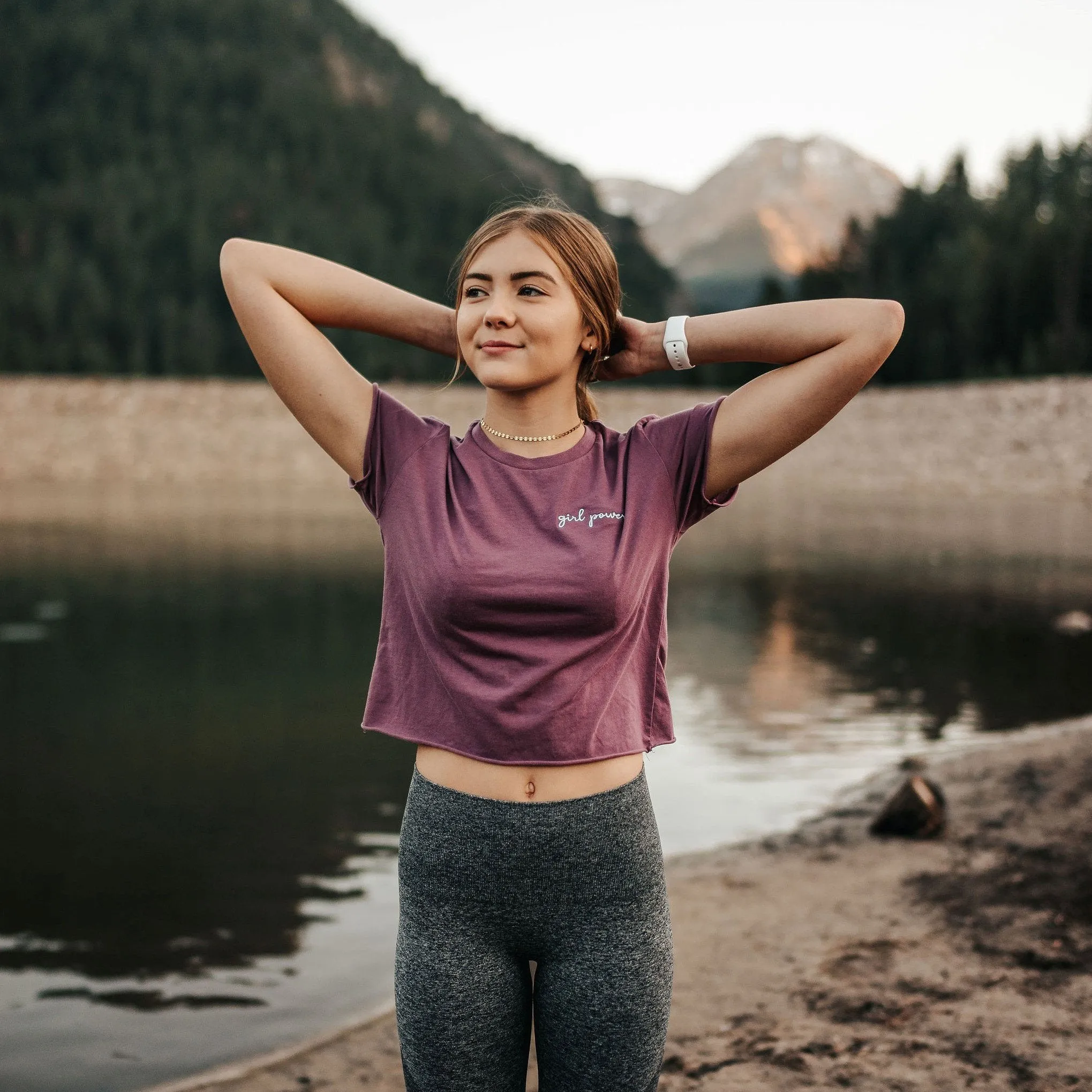 Girl Power Crop Top - Purple