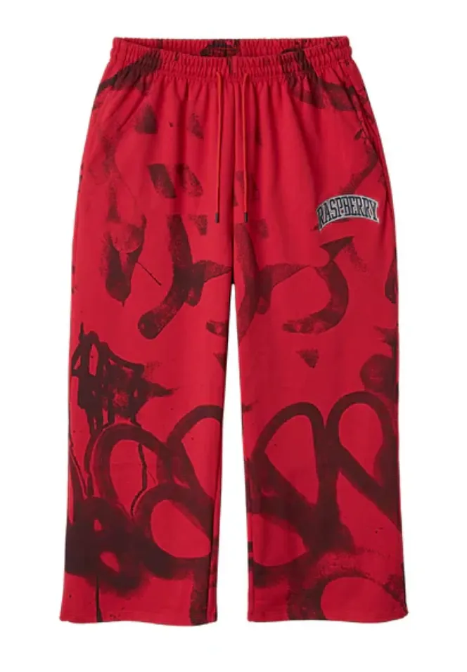 Gold Vintage Gallery Raspberry Hills 'Graffiti' Red Sweatpants