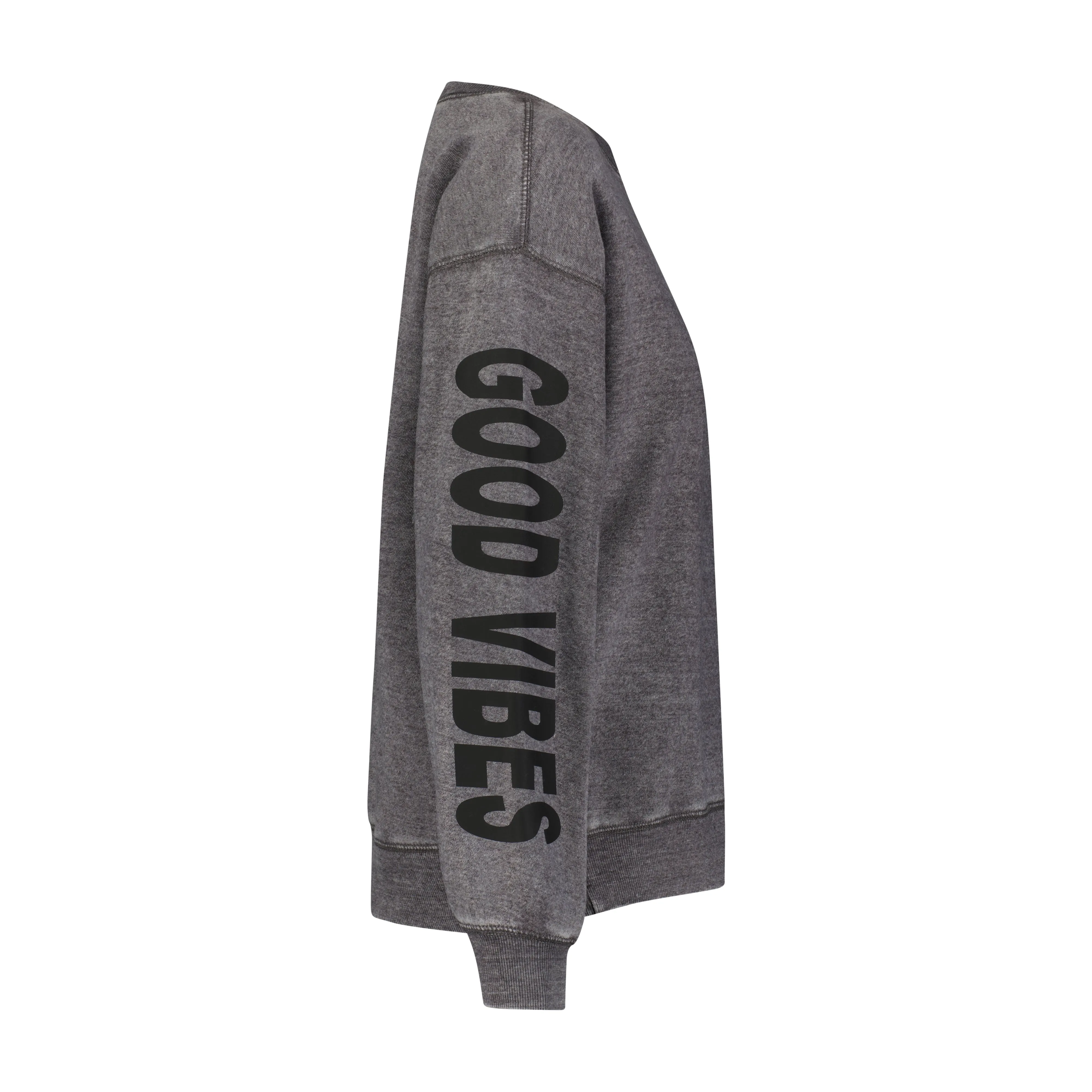 Good Vibes Lt blue Smile Grey Sweatshirt