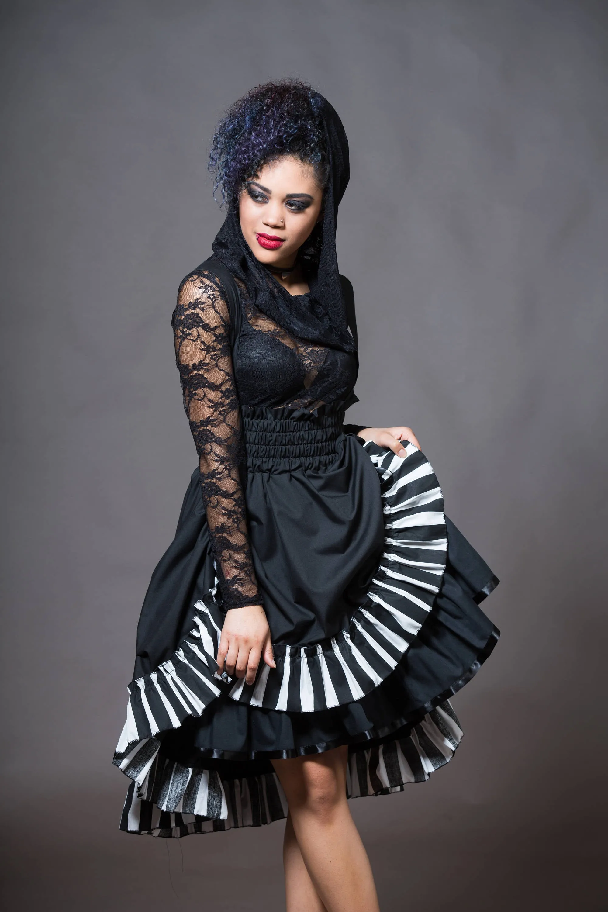 Gothic Circus High Waisted Skirt