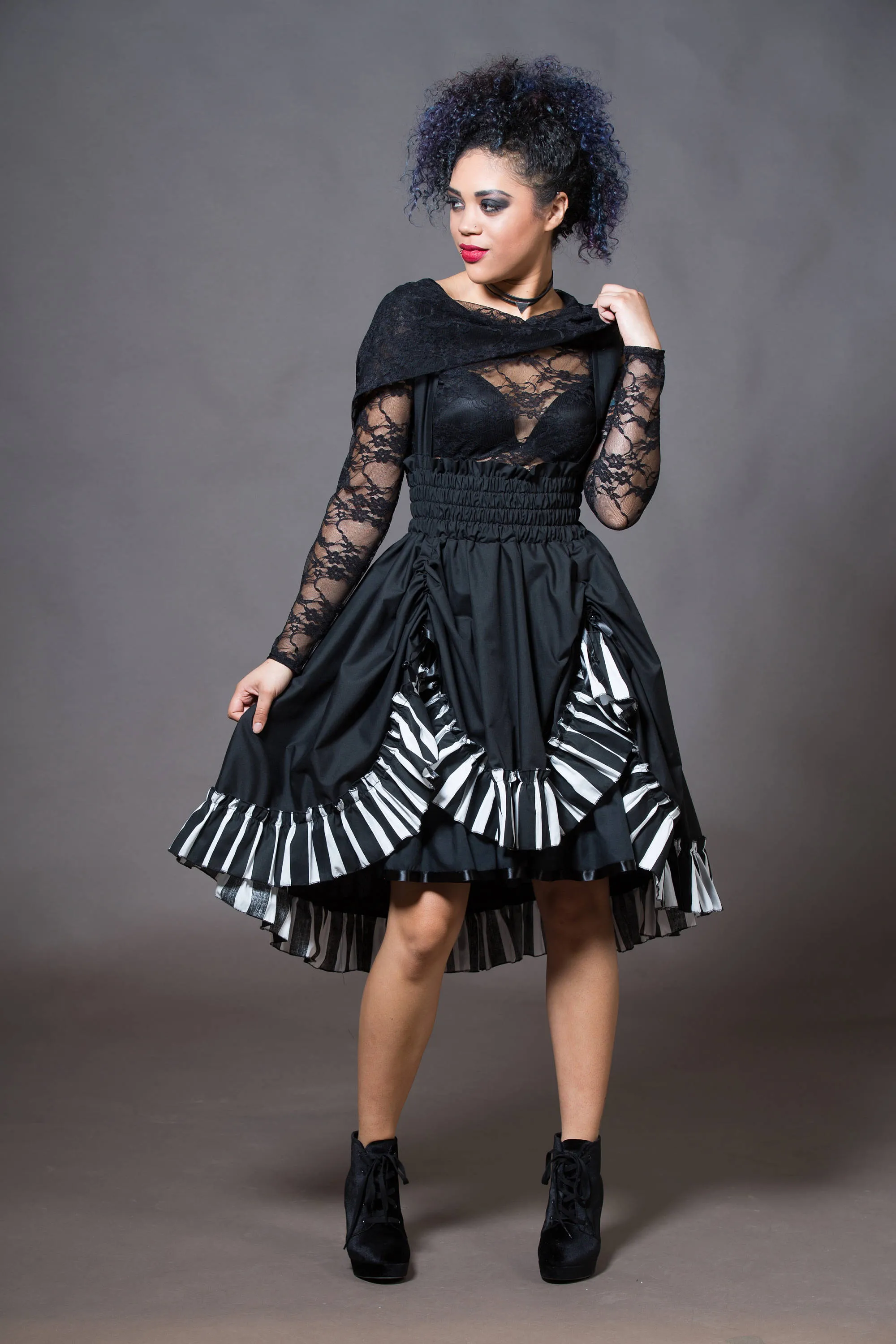 Gothic Circus High Waisted Skirt