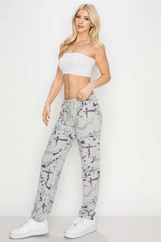 HEAVY HACCI SUBLIMATION SWEAT PANTS - Faded Pink or Light Grey