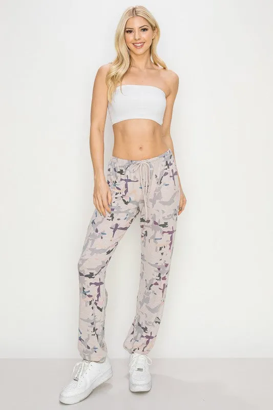 HEAVY HACCI SUBLIMATION SWEAT PANTS - Faded Pink or Light Grey