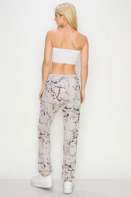 HEAVY HACCI SUBLIMATION SWEAT PANTS - Faded Pink or Light Grey