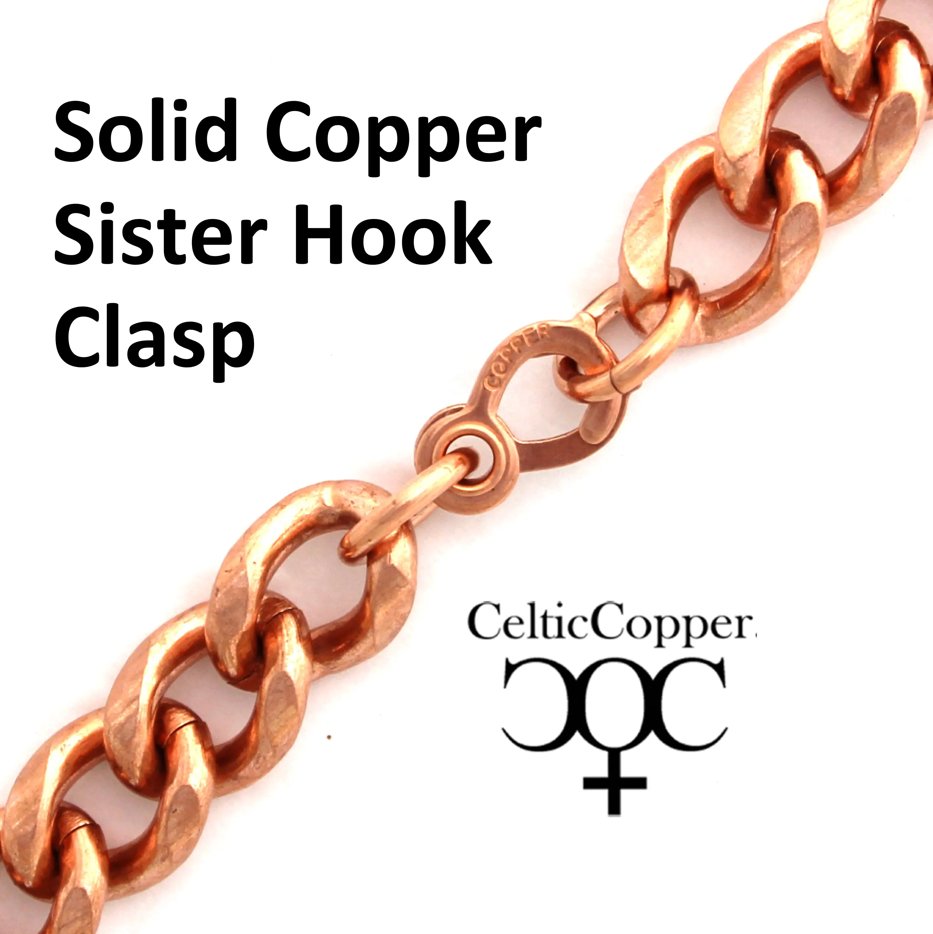 Heavy Solid Copper 10mm Curb Chain Anklet AC76 Adjustable Solid Copper Anklet Chain