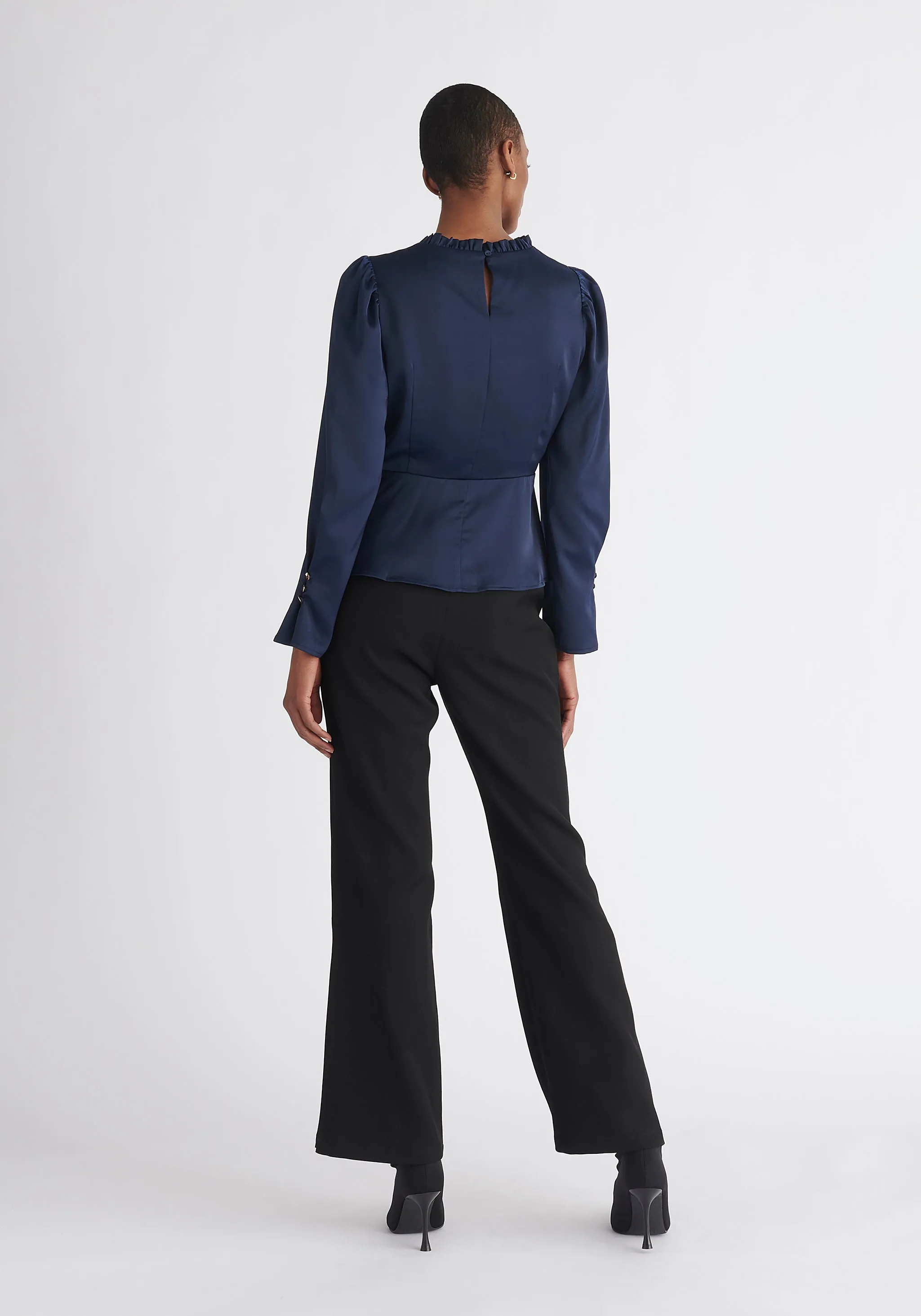 High Waist Flare Trousers