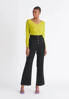 High Waist Flare Trousers