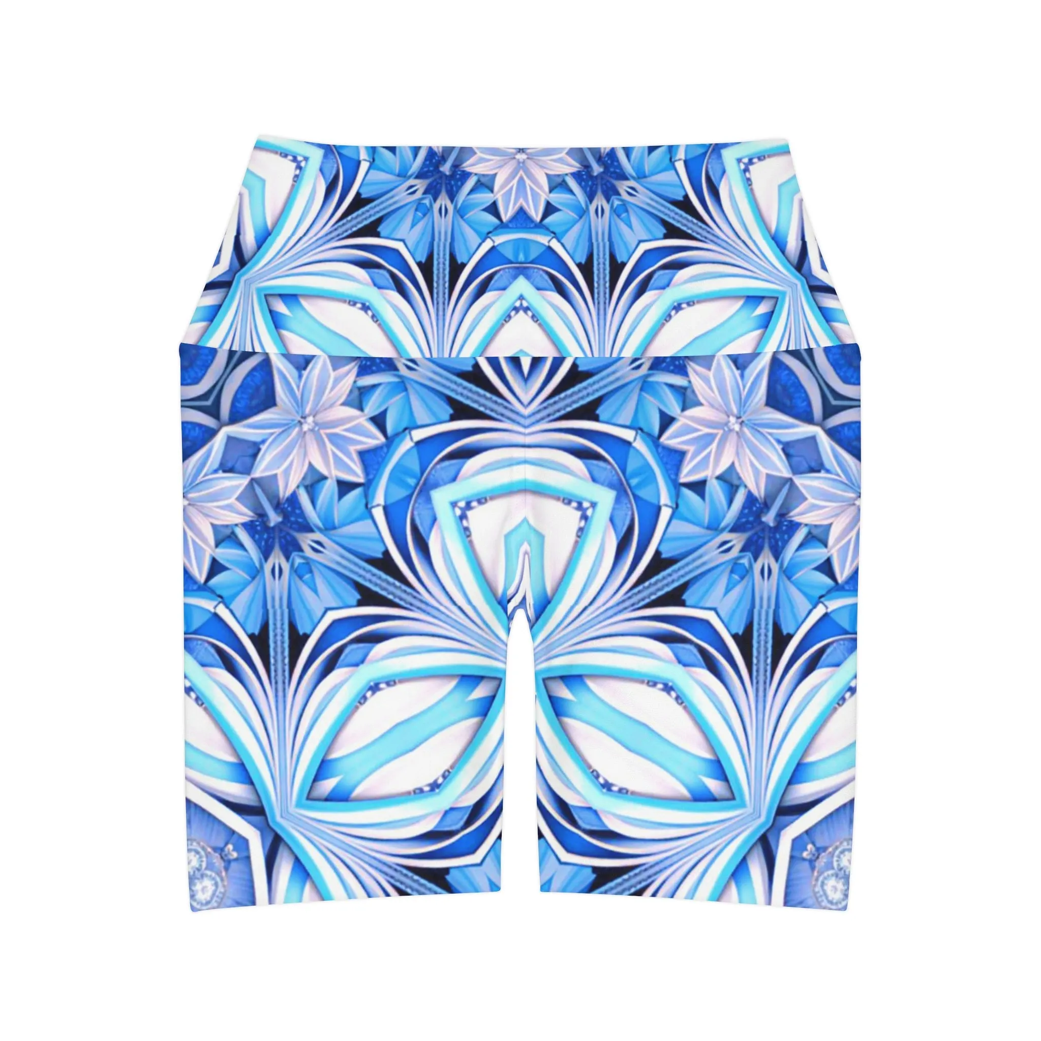 High Waisted Yoga Shorts (AOP)