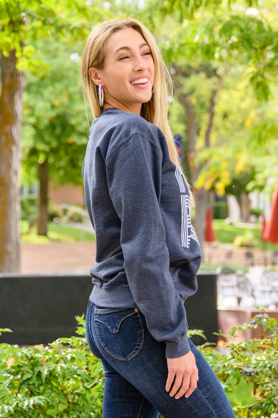 Home Body Crew Neck Sweatshirt In Charcoal