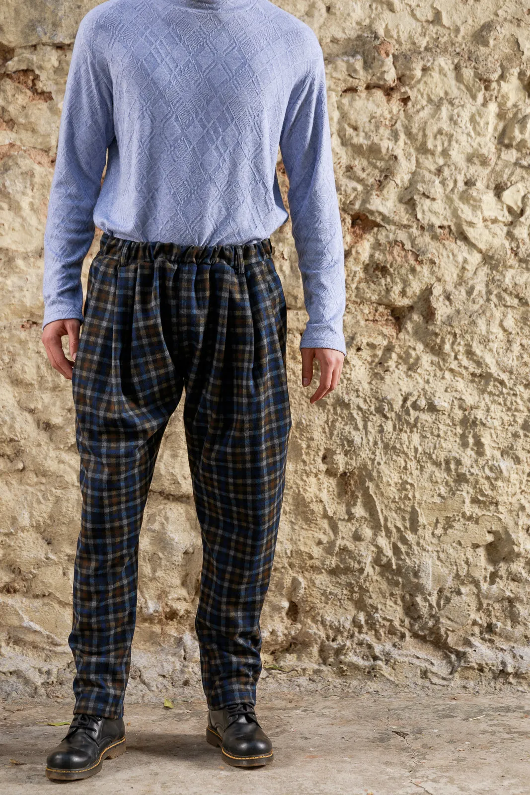 Jacopo Pants Plaid Blue