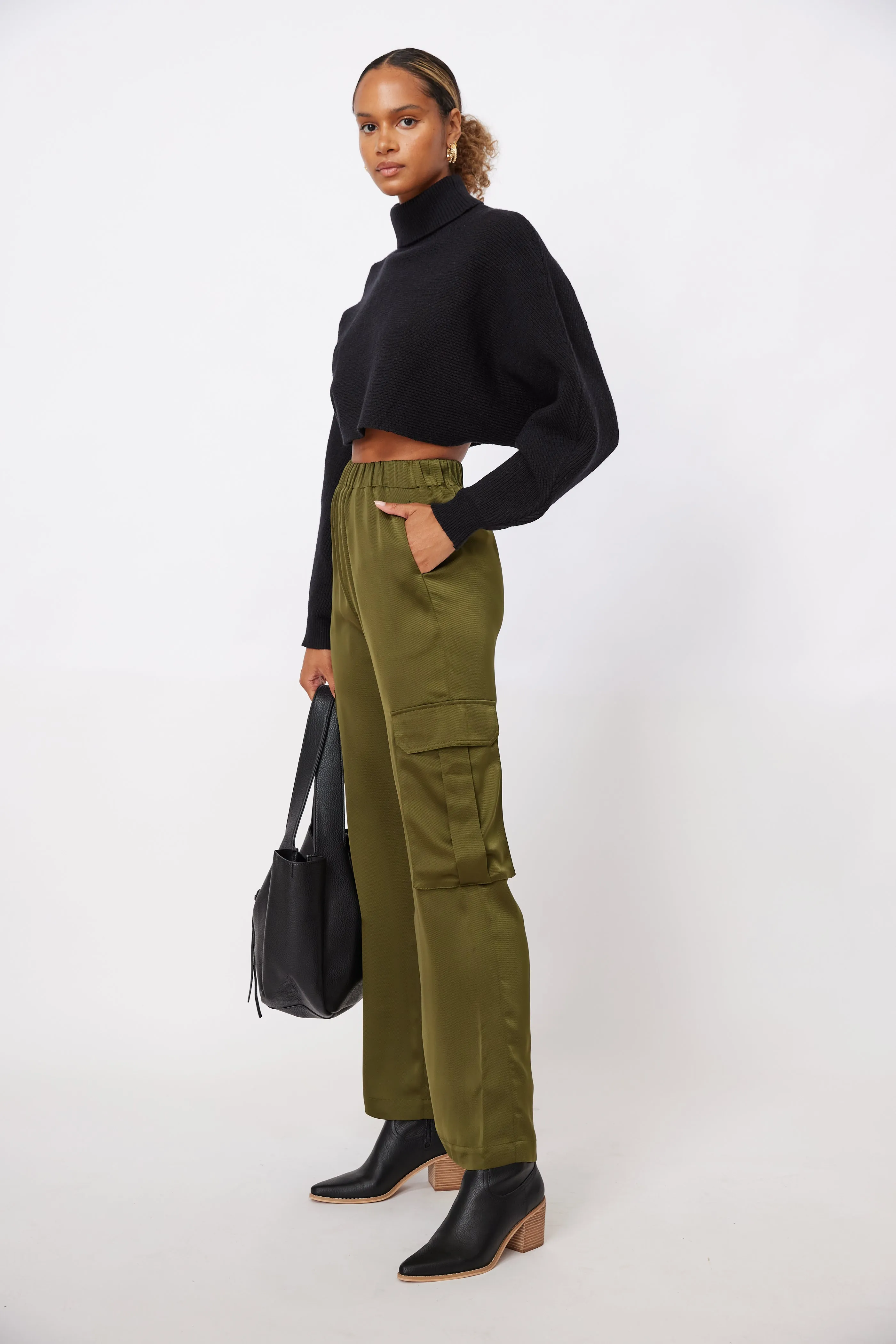 Jamal Elastic Waist Cargo Pants