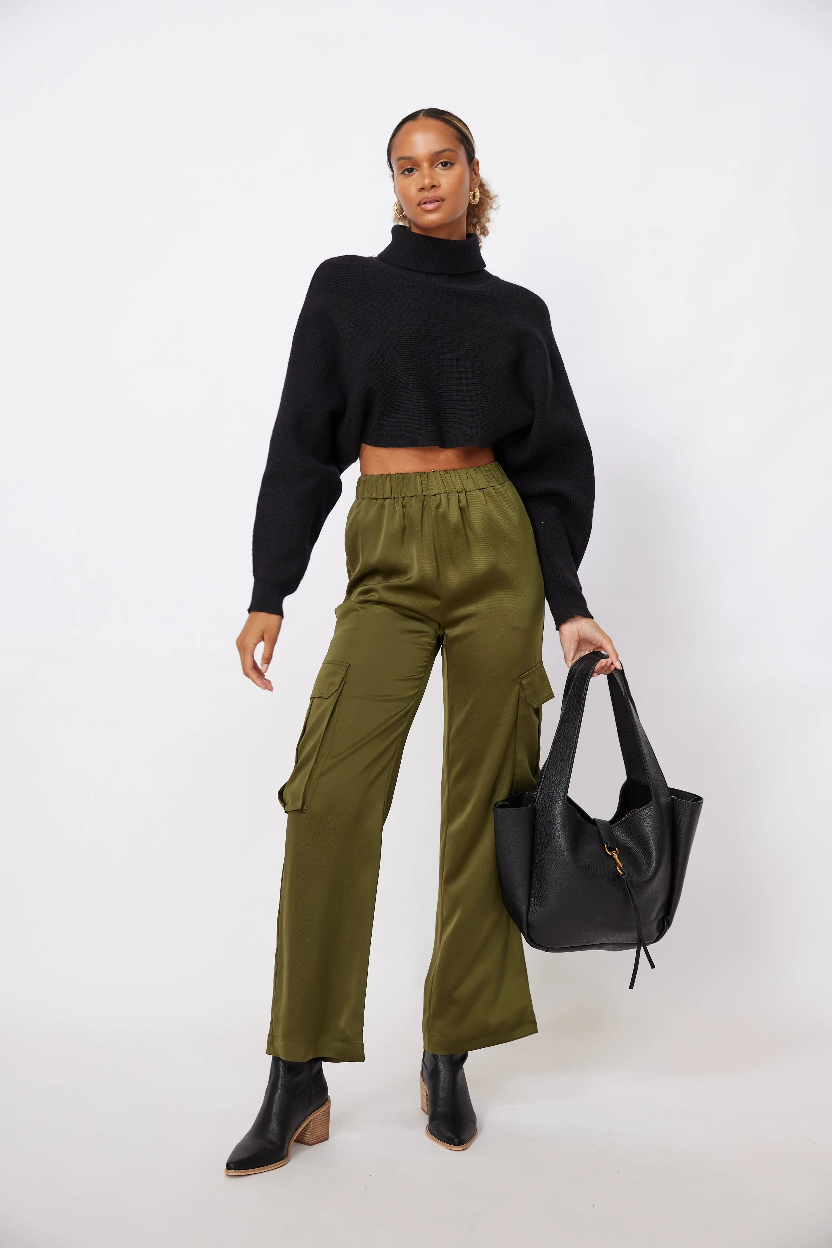 Jamal Elastic Waist Cargo Pants