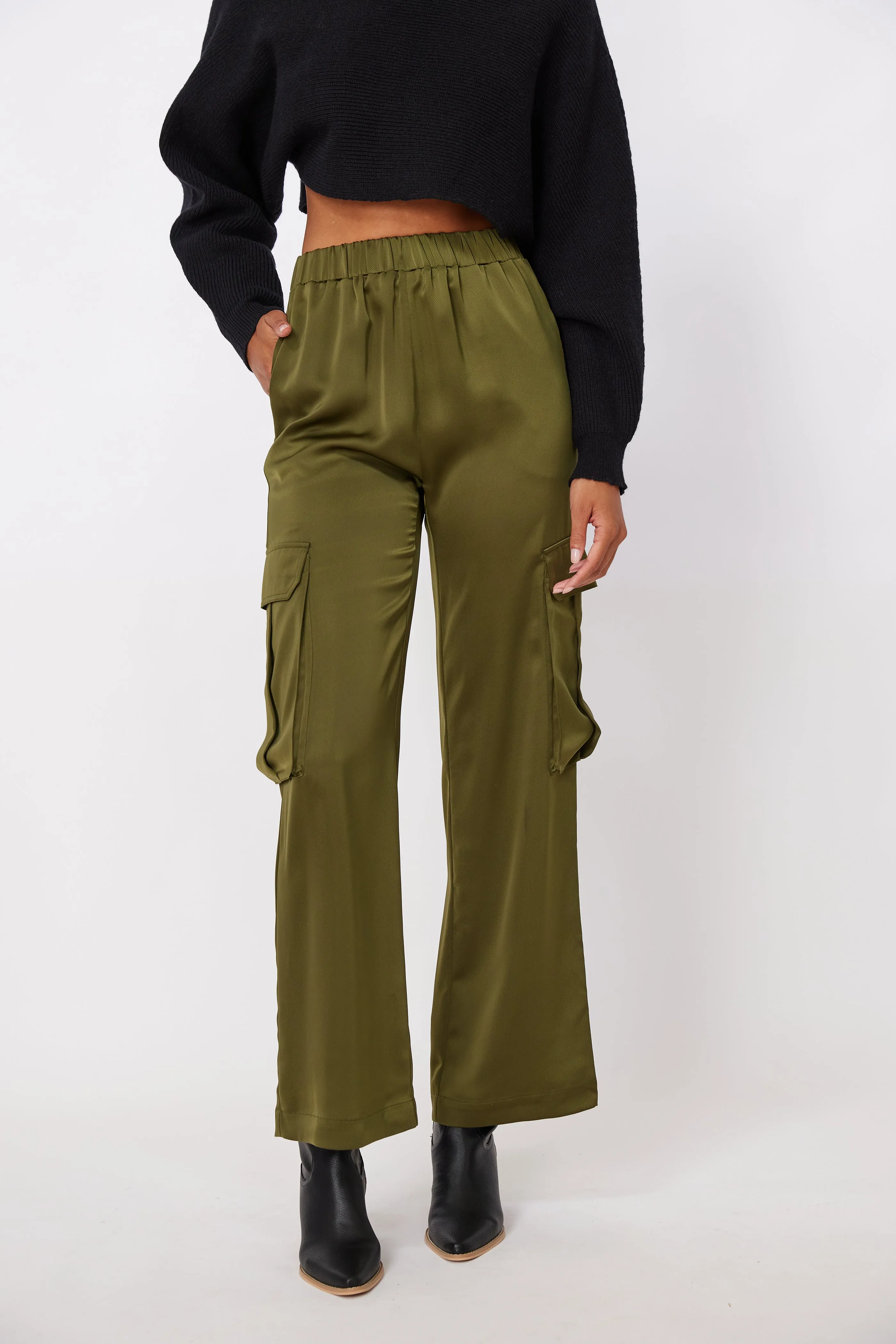 Jamal Elastic Waist Cargo Pants