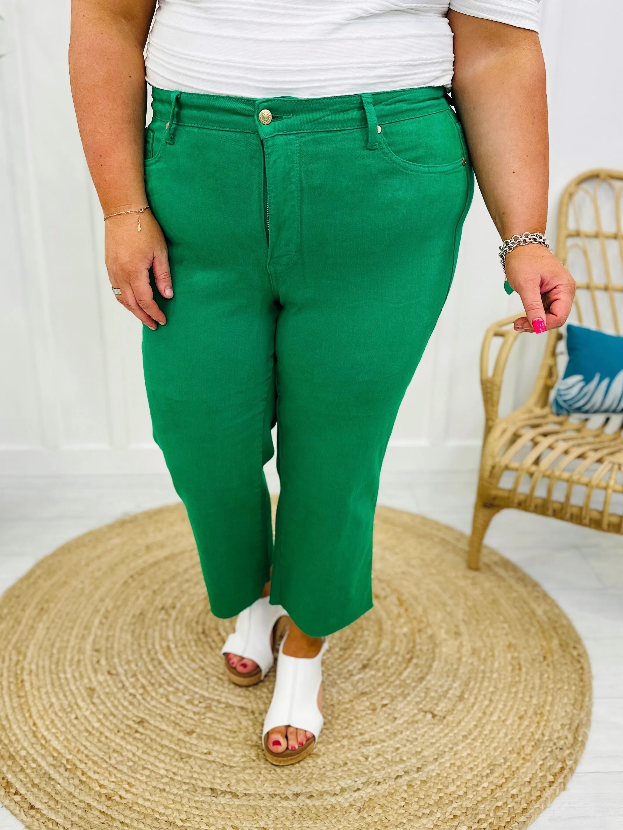 Judy Blue Control The Color Tummy Control Cropped Jeans- Multiple Colors- in Reg/Curvy