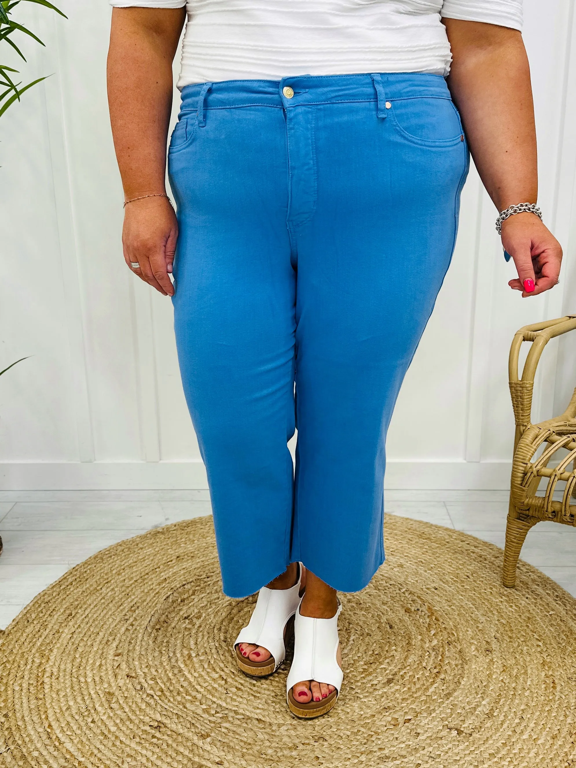 Judy Blue Control The Color Tummy Control Cropped Jeans- Multiple Colors- in Reg/Curvy