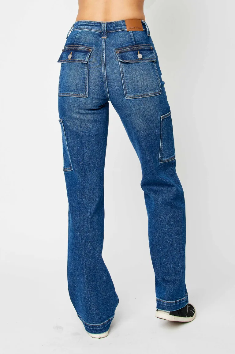 Judy Blue HW Cargo Bootcut Jeans