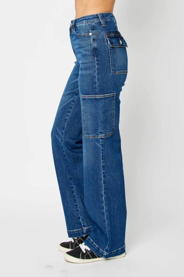 Judy Blue HW Cargo Bootcut Jeans