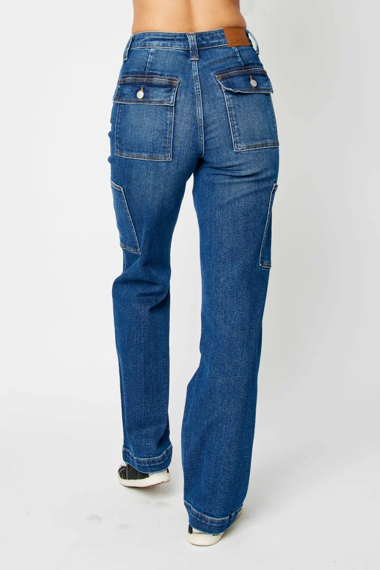 Judy Blue HW Cargo Bootcut Jeans