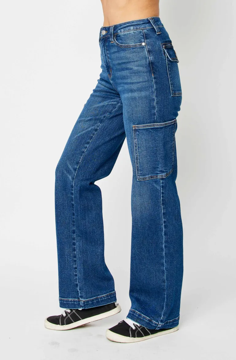 Judy Blue HW Cargo Bootcut Jeans