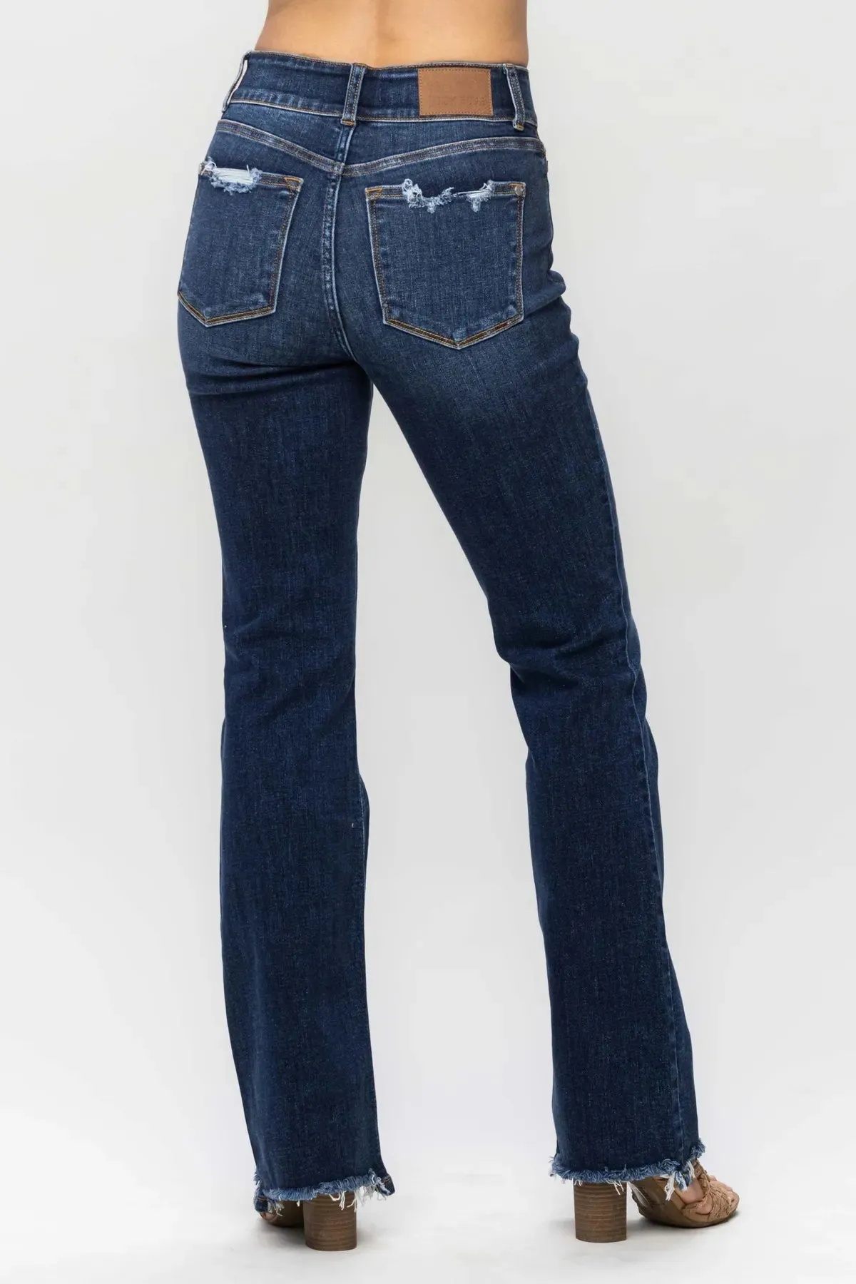 Judy Blue HW Vintage Frayed Hem Bootcut