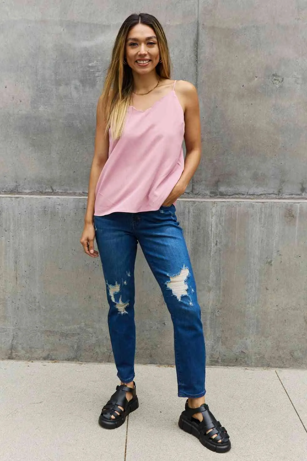 Judy Blue Melanie Full Size High Waisted Distressed Boyfriend Jeans