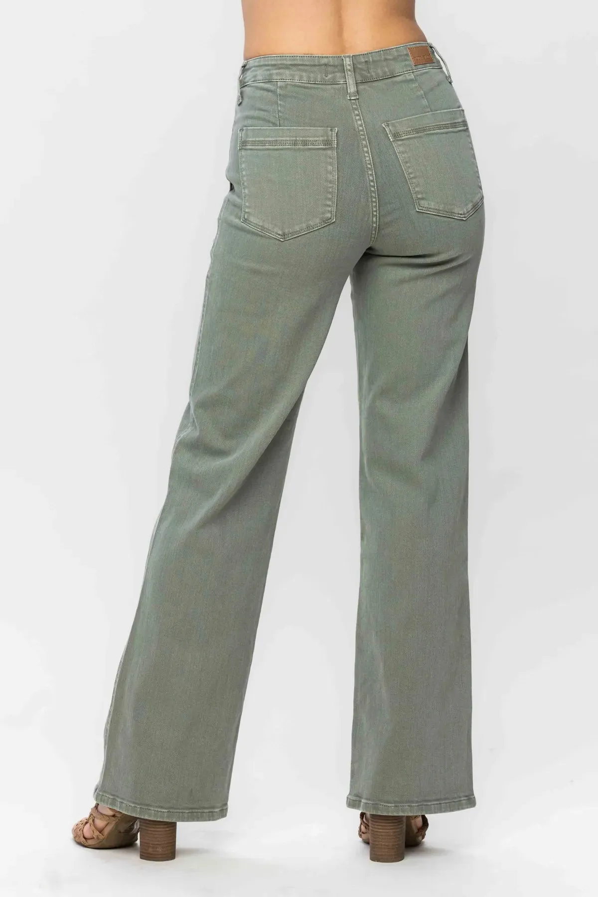 Judy Blue - Sage Garment Dyed Front Seam Straight