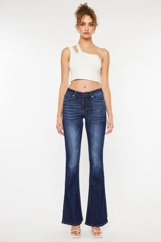 Kan Can Mid Rise Flare Jeans