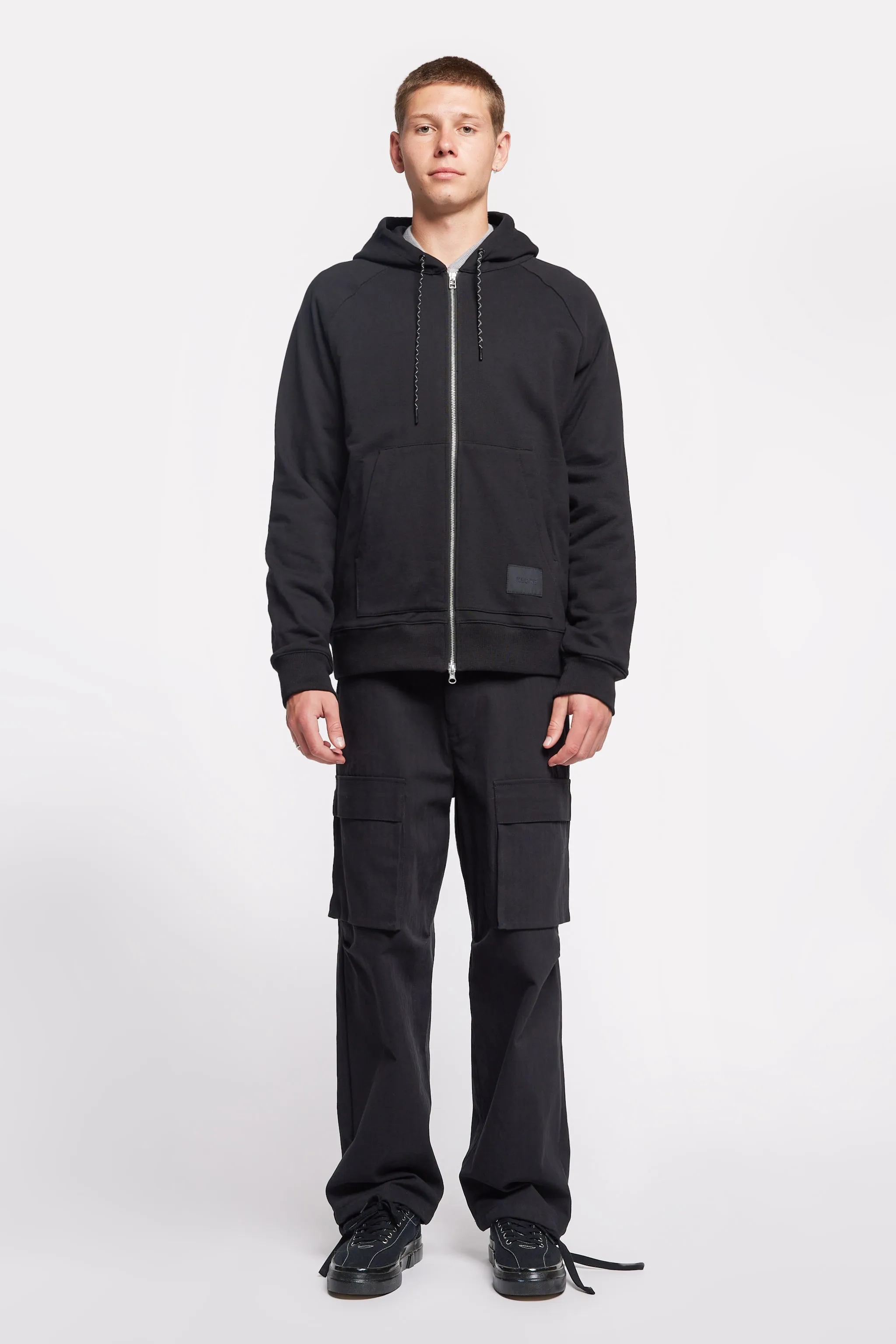 Kandam Zip Up Hoodie Black